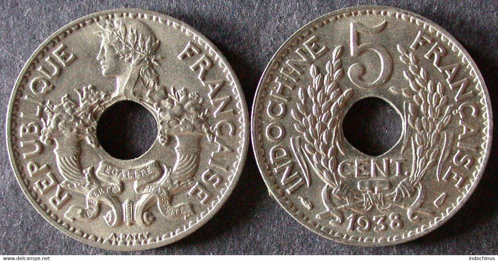 INDOCHINE  5 Cent 1938 BU UNC Sortie De Rouleau  FRENCH INDOCHINA  ENVOI GRATUIT - Andere - Azië