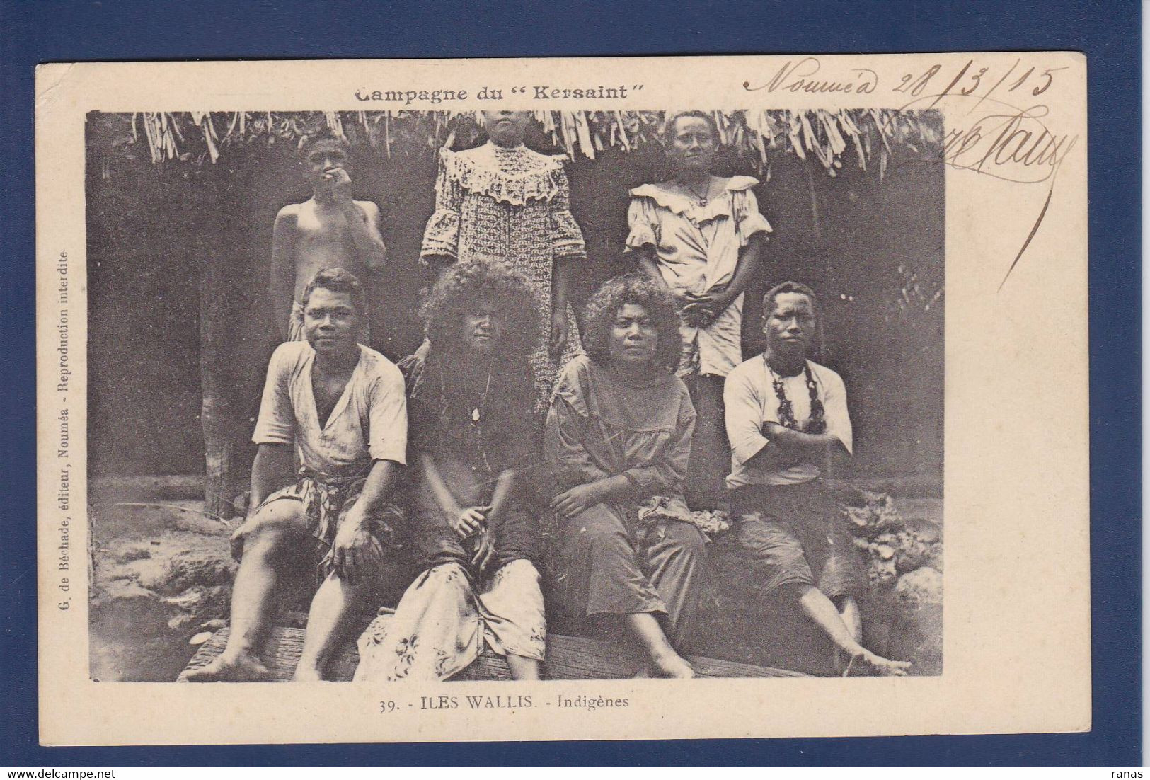 CPA Wallis Voir Dos Campagne Du Kersaint - Wallis Und Futuna