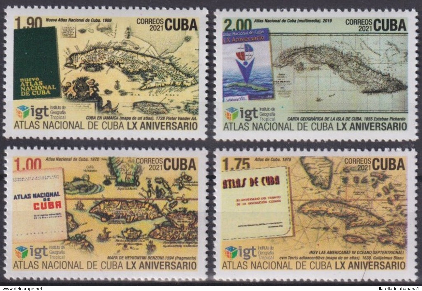 2021.4 CUBA MNH 2021 40 ANIV ATLAS NACIONAL MAP. - Neufs