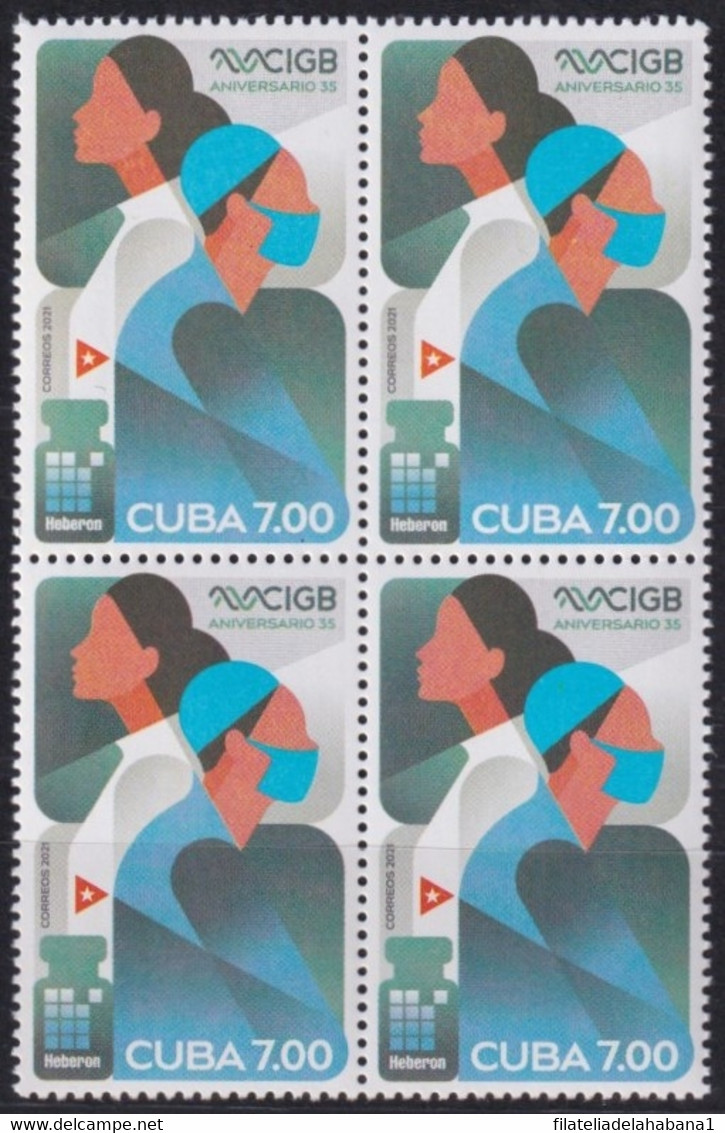 2021.17 CUBA MNH 2021 35 ANIV CIGB MEDICINE INVESTIGATION. BLOCK 4. - Nuovi