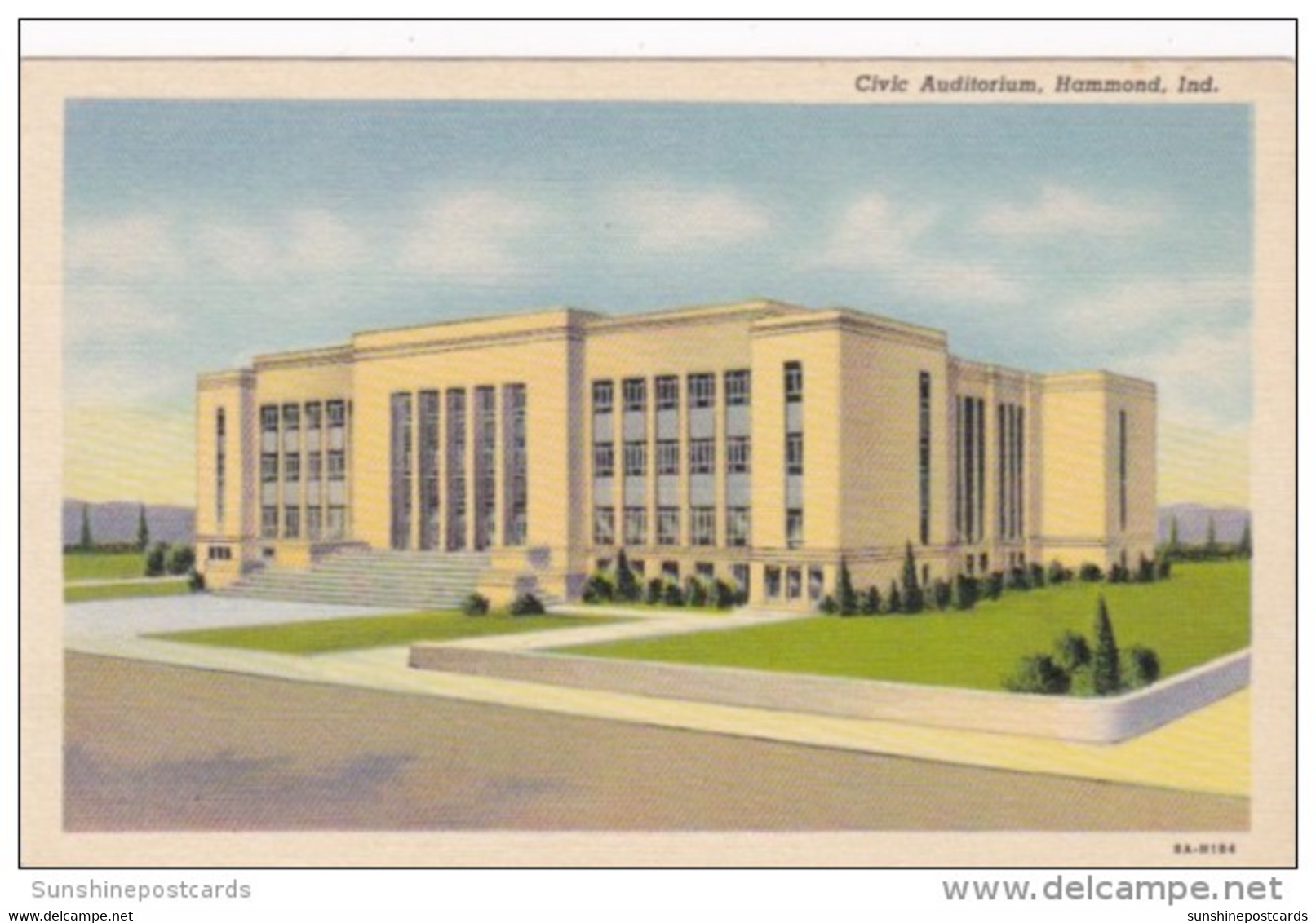 Indiana Hammond The Civic Auditorium 1941 Curteich - Hammond