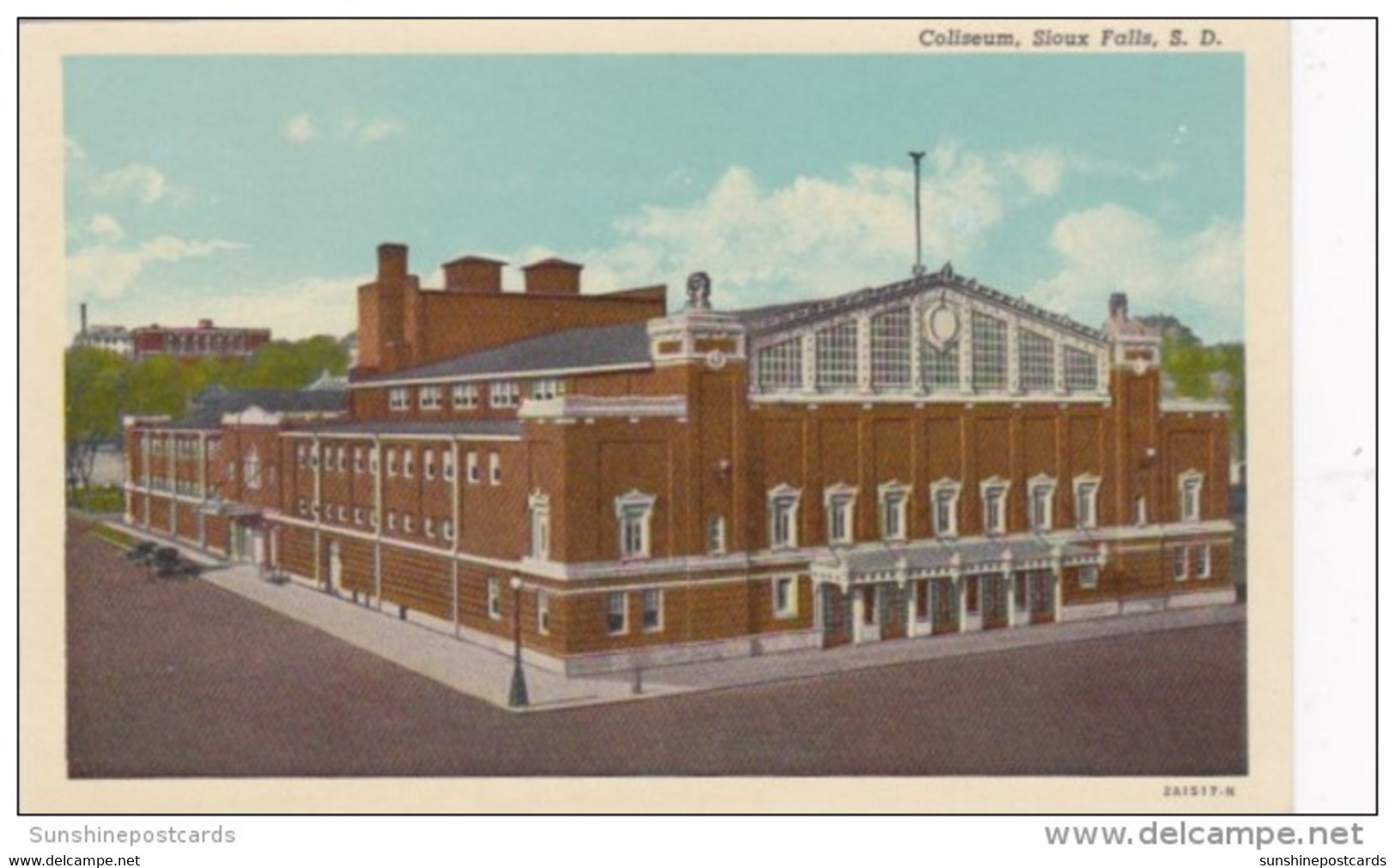 South Dakota Sioux Falls The Coliseum Curteich - Sioux Falls