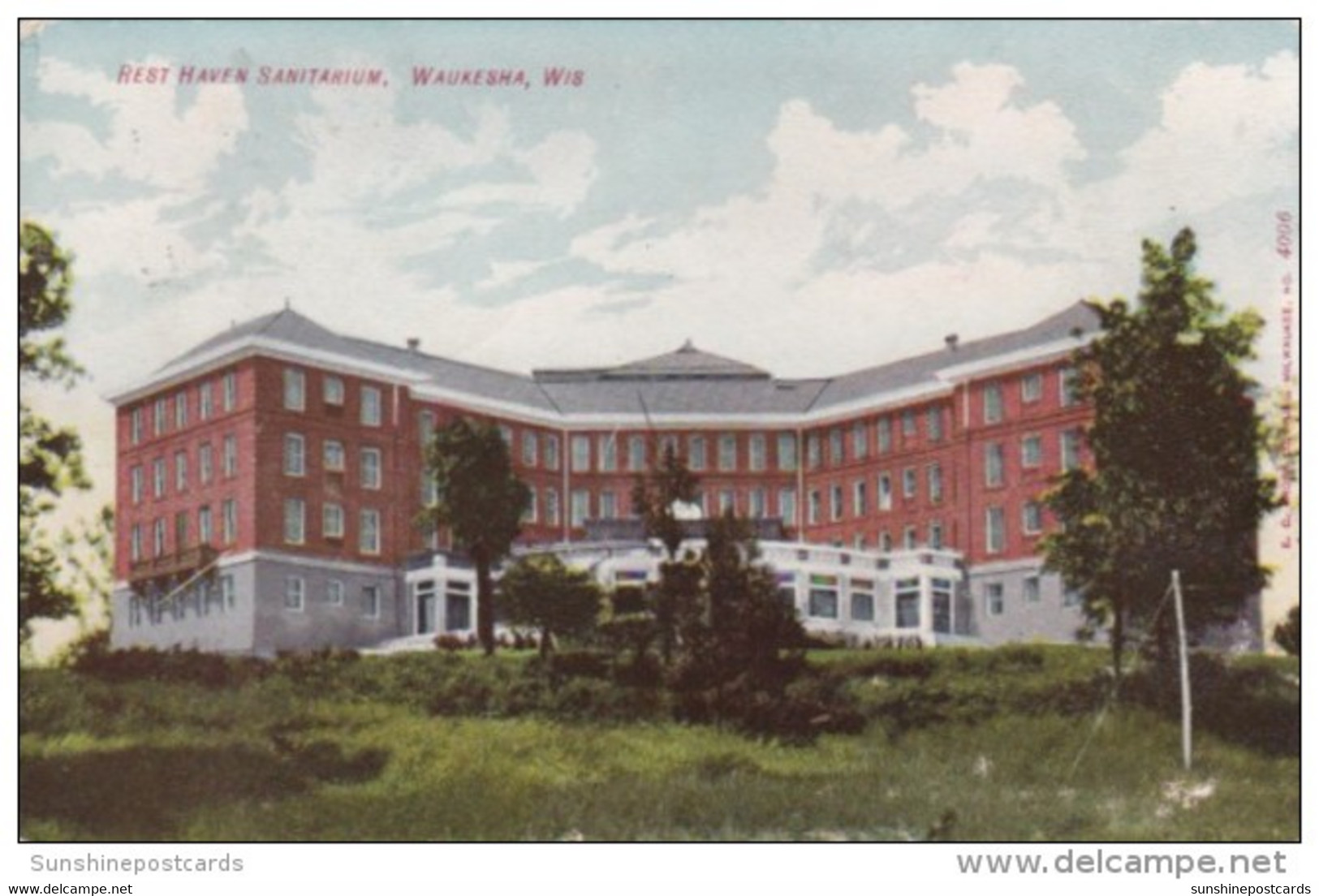 Wisconsin Waukesha Rest Haven Sanitarium 1908 - Waukesha