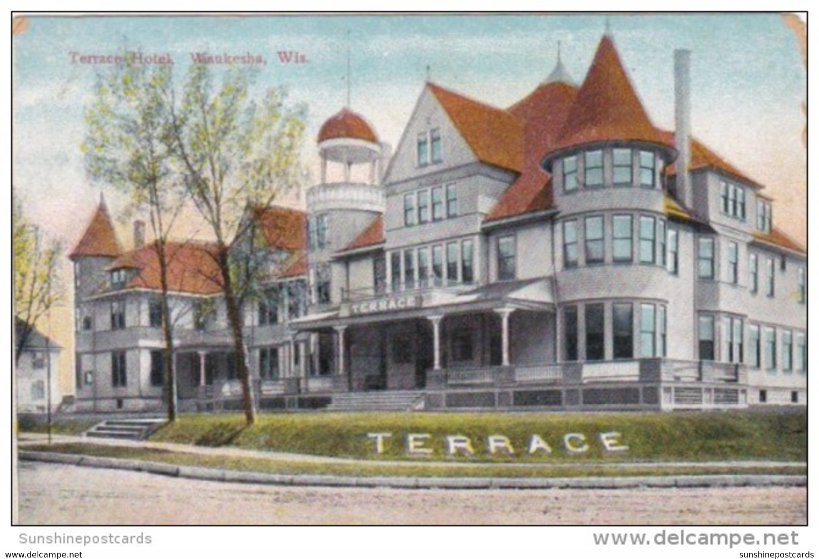 Wisconsin Waukesha The Terrace Hotel 1909 - Waukesha