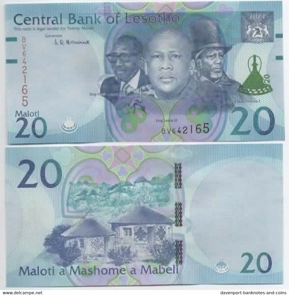 SET Lesotho 10, 20 & 50 Maloti 2021 UNC - Lesotho