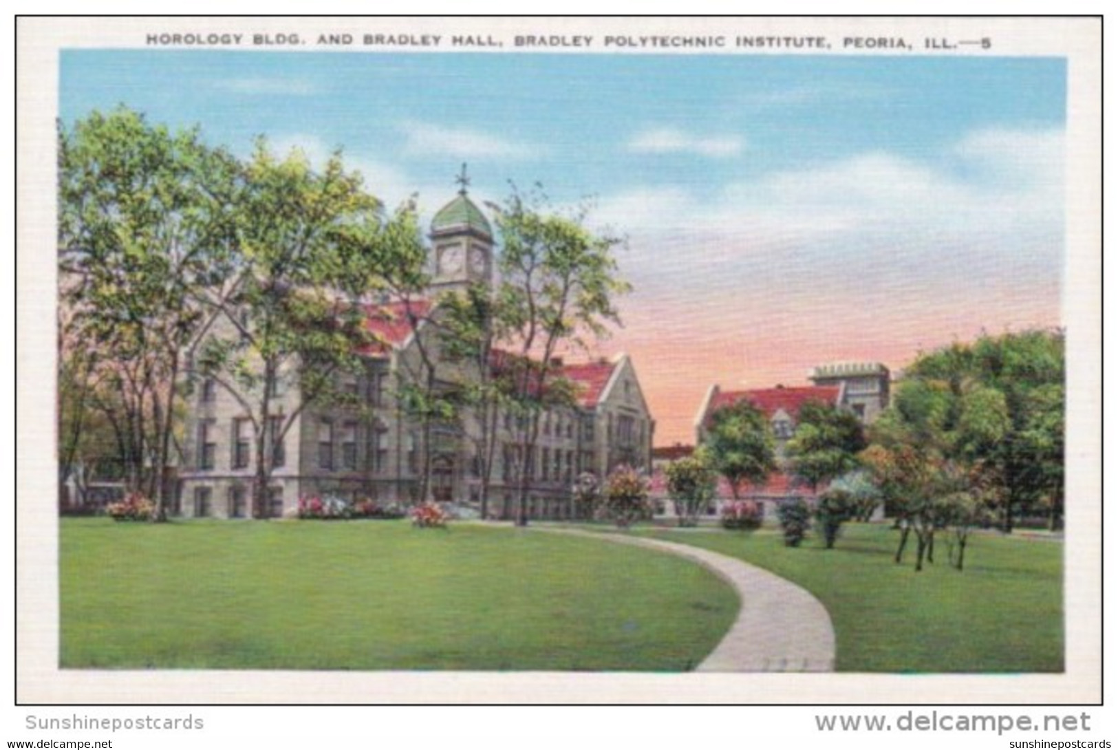 Illinois Peoria Horology Building &amp; Bradley Hall Bradley Polytechnic Institute - Peoria