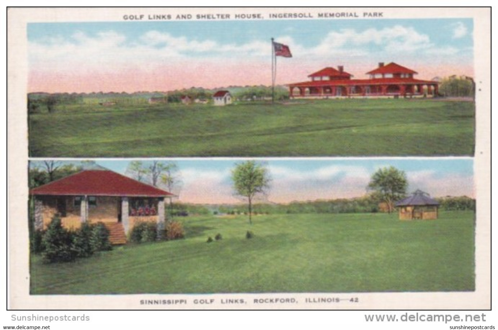 Illinois Rockford Golf Links &amp; Shelter House Ingersoll Memorial Park Sinnissippi Golf Links - Rockford