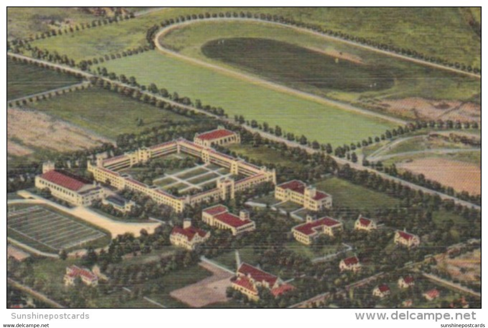 New Mexico Roswell Air View New Mexxico Military Institute Curteich - Roswell