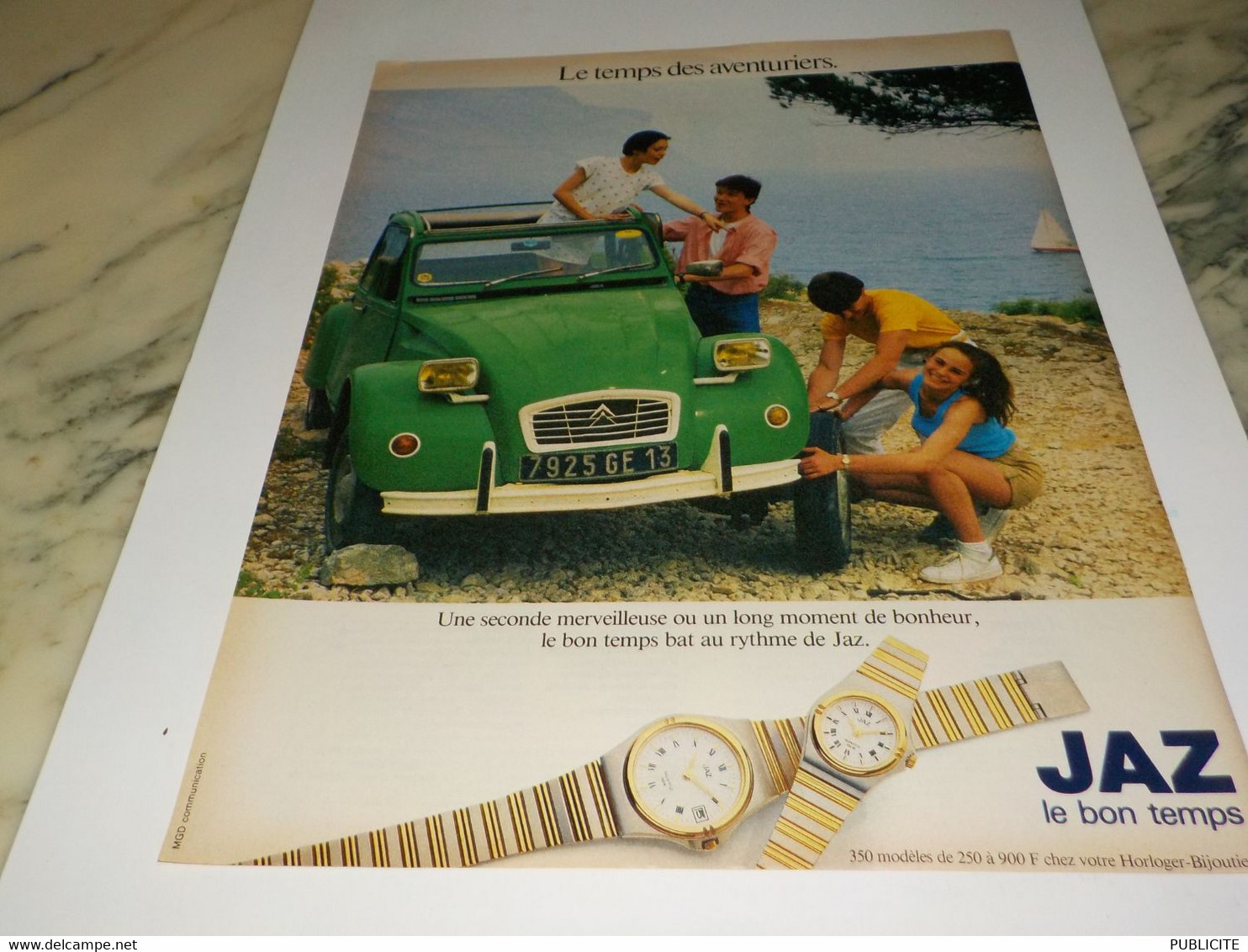 ANCIENNE PUBLICITE LE TEMPS DES AVENTURIERS  JAZ 1984 - Despertadores