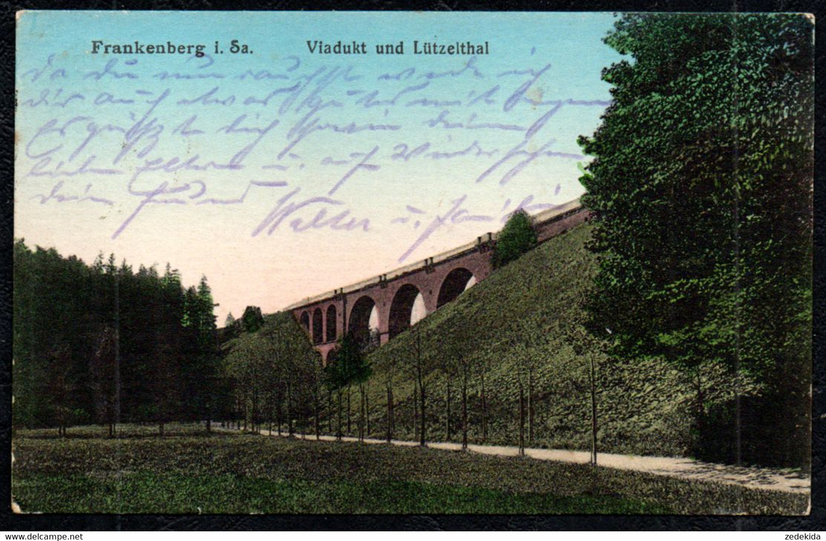 F6750 - Frankenberg - Viadukt Brücke Im Lützelthal - Verlag Kaufhaus Schocken - Frankenberg