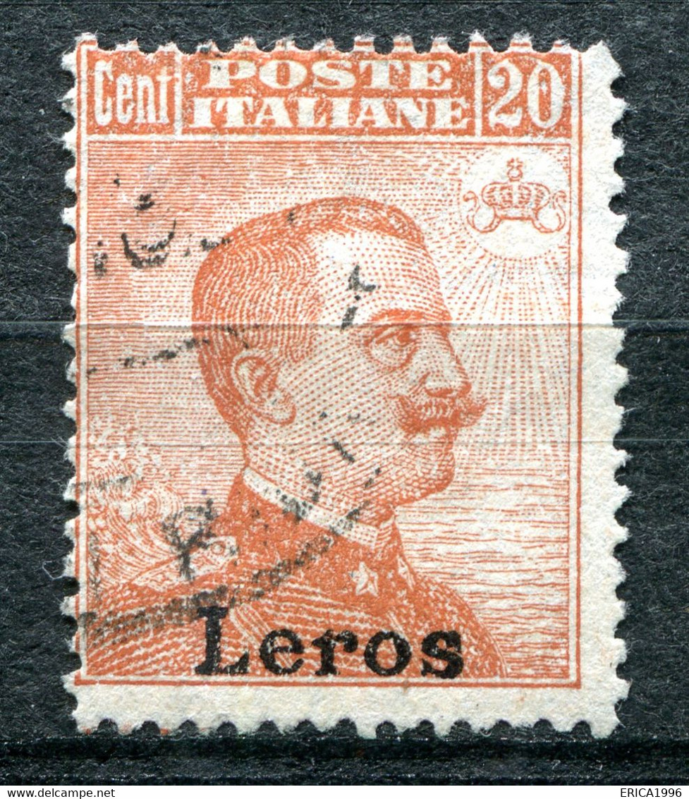 Z3180 ITALIA OCCUPAZIONI EGEO Lero 1921-22, 20 C., Con Filigrana, Usato, Sassone 11, Valore Catalogo € 180, Buone Condiz - Egeo (Lero)