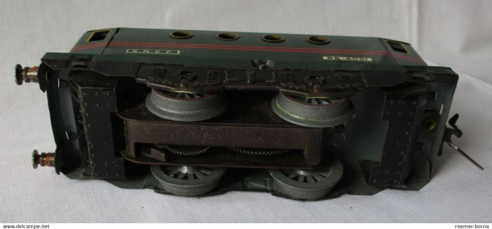 Modellbahn Konvolut Blech Spur 0 Lokomotive Hornby um 1940 OVP (102456)