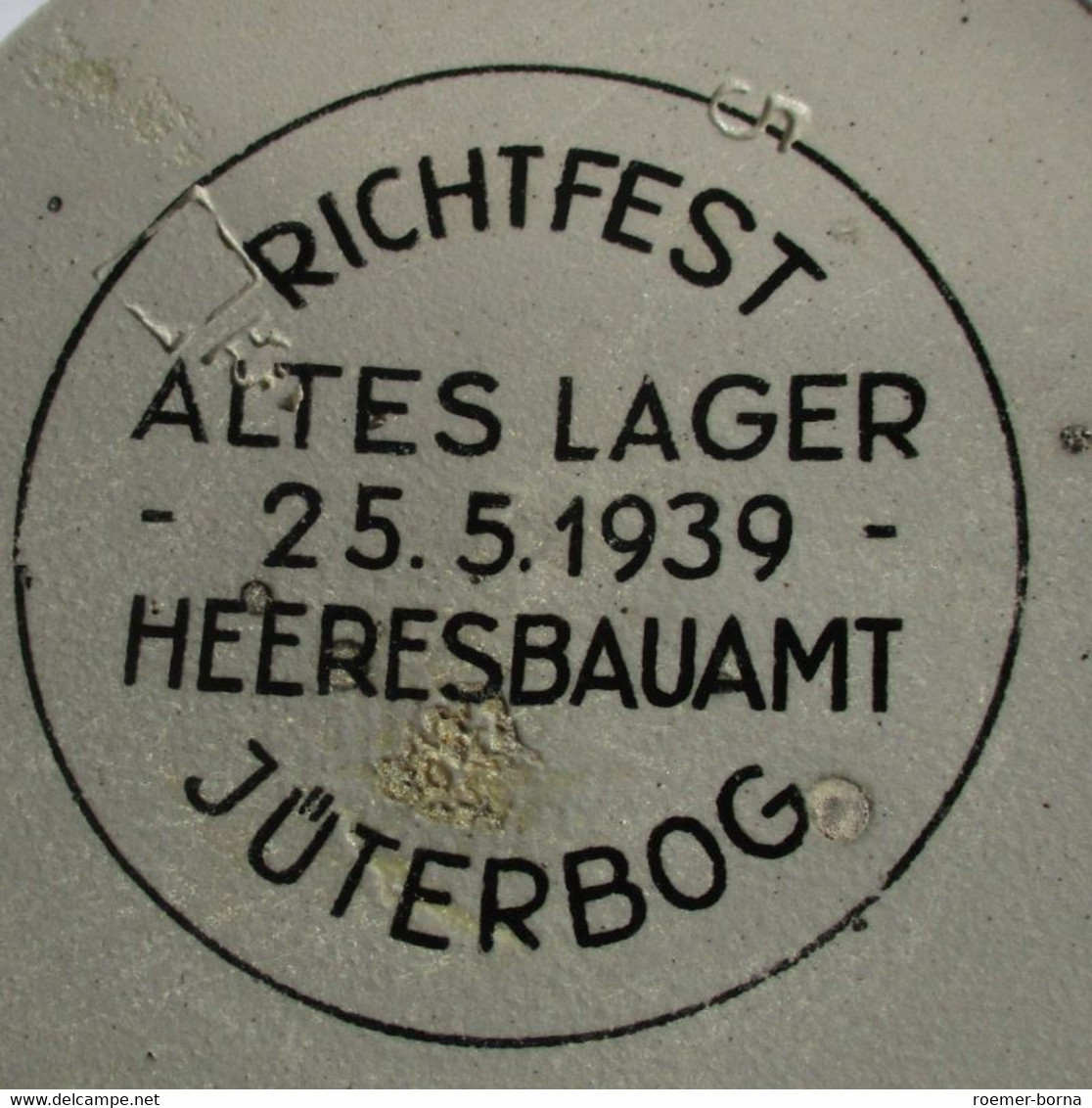 Steinzeug Bierkrug Richtfest Altes Lager Heeresbauamt Jüterbog 1939 (134771)