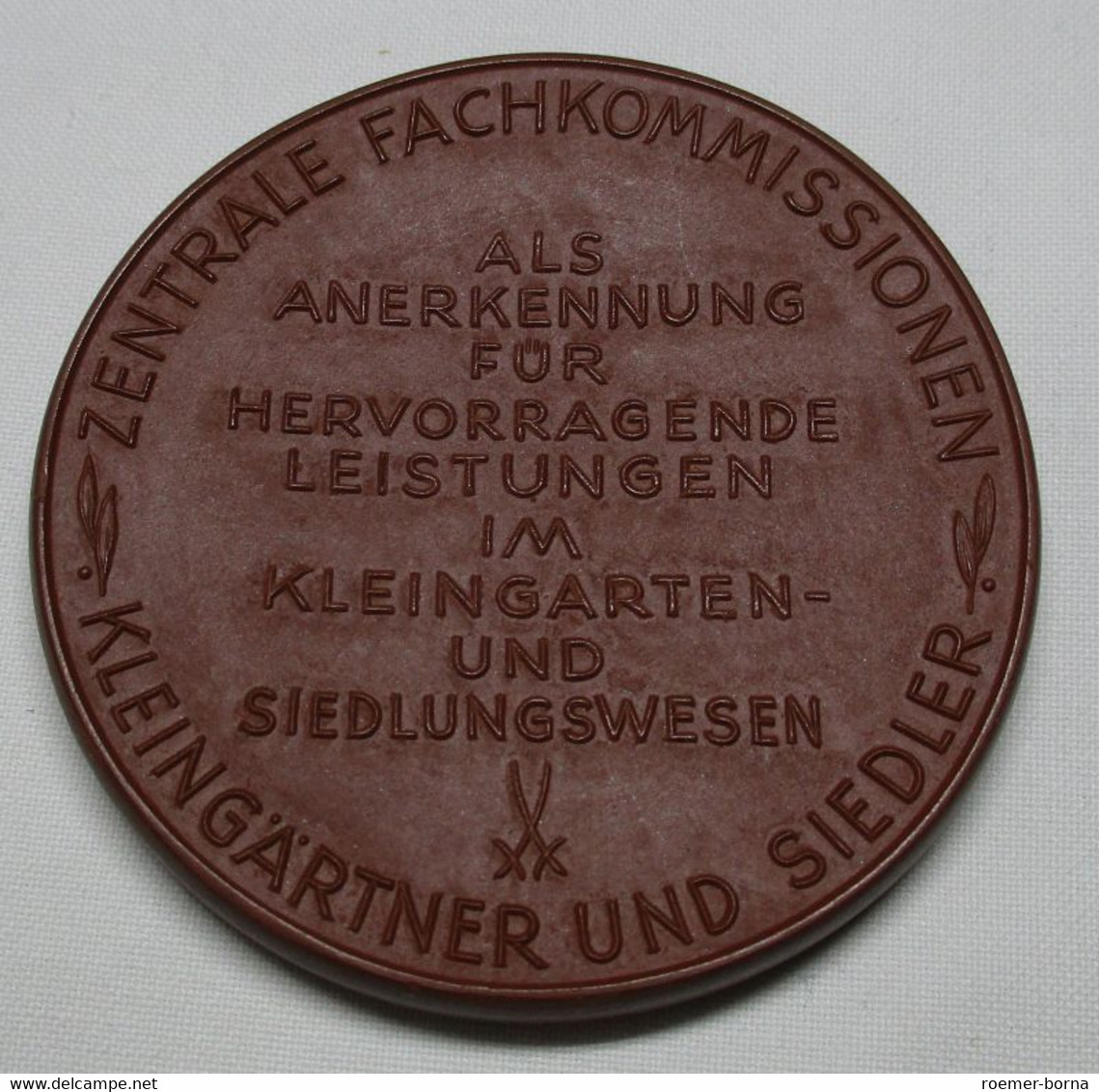 Ehrenurkunde & Medaille Zentrale Fachkommission Kleingärtner & Siedler (126771) - Sonstige & Ohne Zuordnung