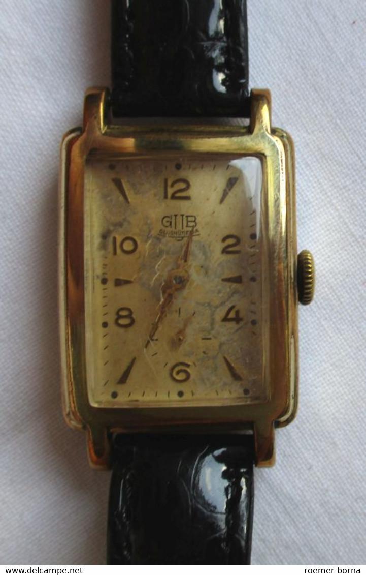 Elegante GUB Glashütte Armbanduhr Walzgold 20 Mikron 62-42958 Handaufzug /111268 - Montres Anciennes