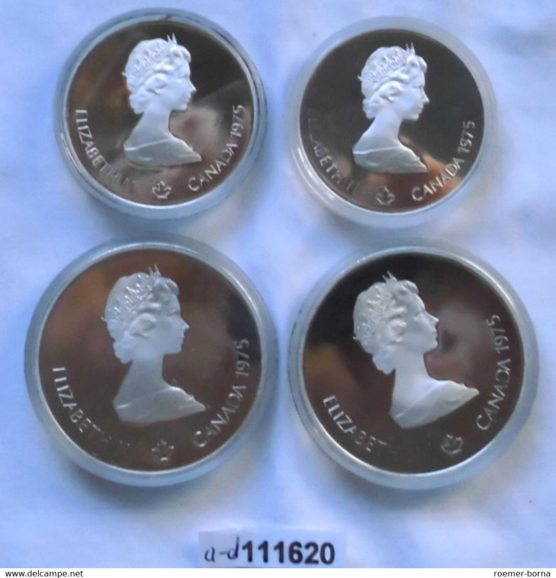 Holzetui Mit 2 X 5 Und 2 X 10 Dollar Olympiade Montreal In PP (111620) - Sonstige – Amerika