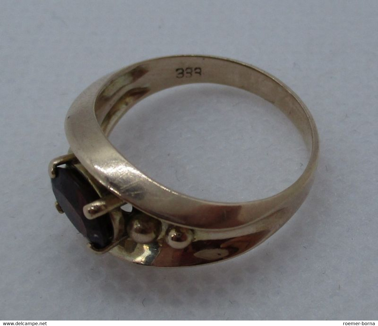 Hochwertiger 333er Goldring Granatschmuck Mit Großem Granat? (123844) - Ring