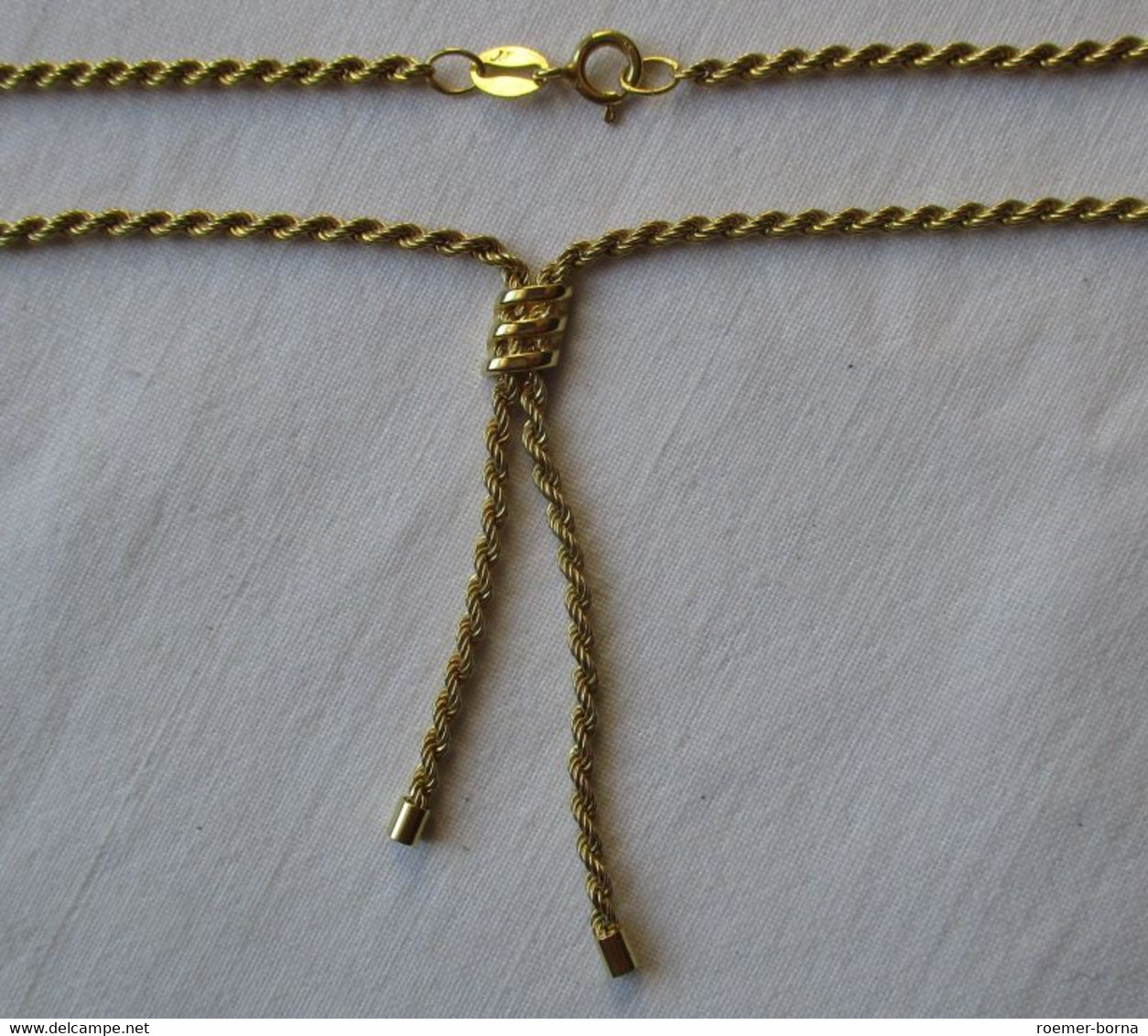 Charmante Halskette Aus 333er Gold In Der Form Schnürsenkel-Krawatte (155006) - Kettingen