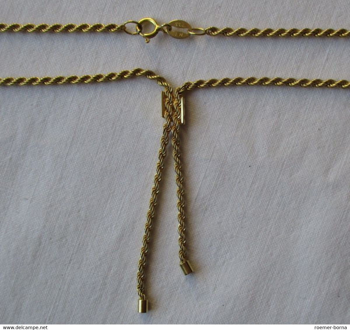 Charmante Halskette Aus 333er Gold In Der Form Schnürsenkel-Krawatte (155006) - Halsketten