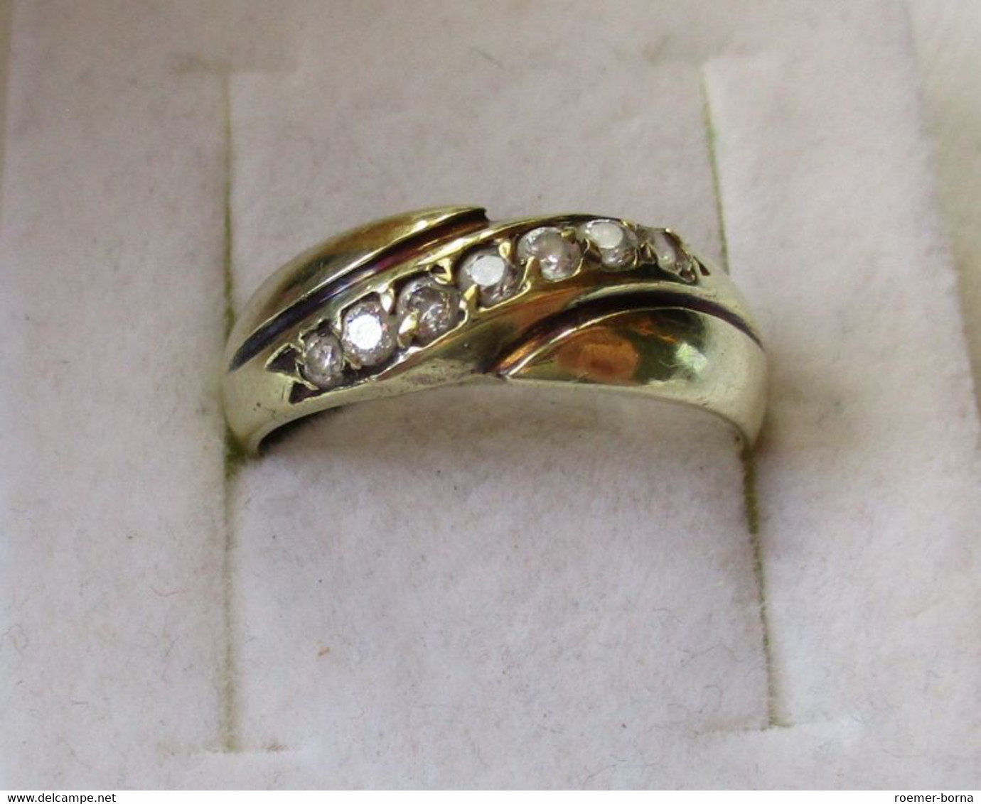 Wunderschöner 585er Gold Ring Mit 7 Hübschen Ziersteinen (122165) - Ringe