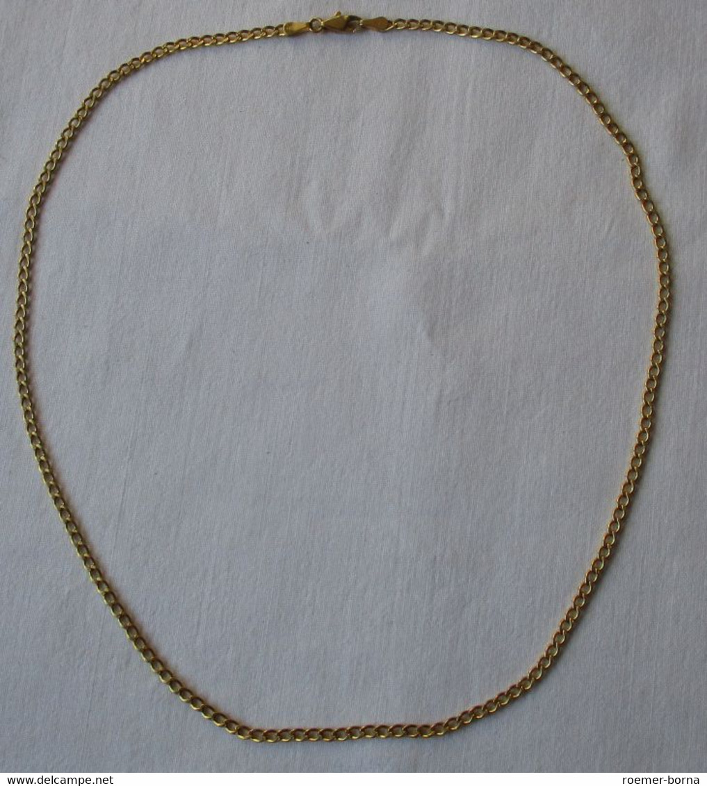 Elegant Schlichte Kette Aus 333er Gold Gliederkette Länge 51 Cm (103371) - Kettingen