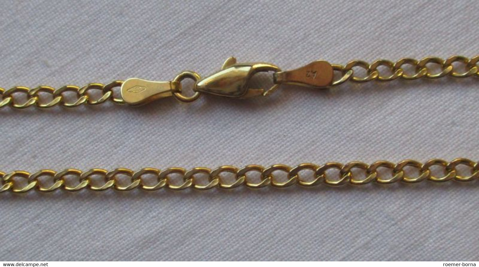 Elegant Schlichte Kette Aus 333er Gold Gliederkette Länge 51 Cm (103371) - Halsketten