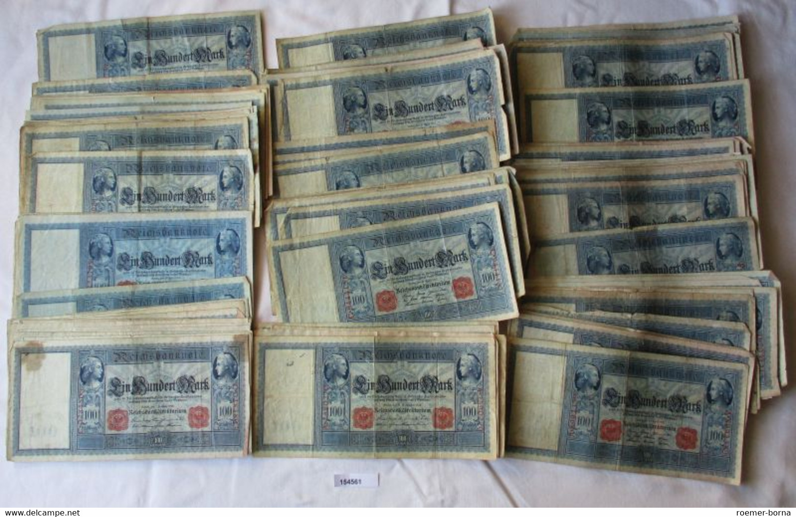 Sammlung Mit 100 Banknoten 100 Mark Deutsches Reich Flottenhunderter (154561) - Verzamelingen