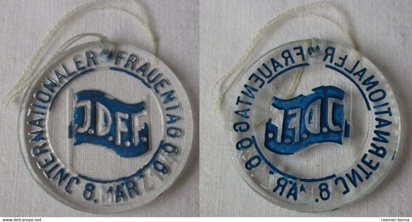 DDR Abzeichen Internationaler Frauentag 1949 IDFF Frauenföderation (131701) - RDA