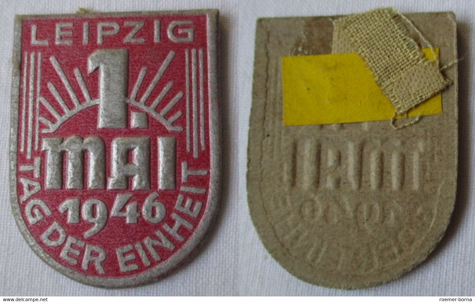 DDR Papp Abzeichen Medaille 1. Mai 1946 Tag Der Einheit Leipzig (135922) - GDR