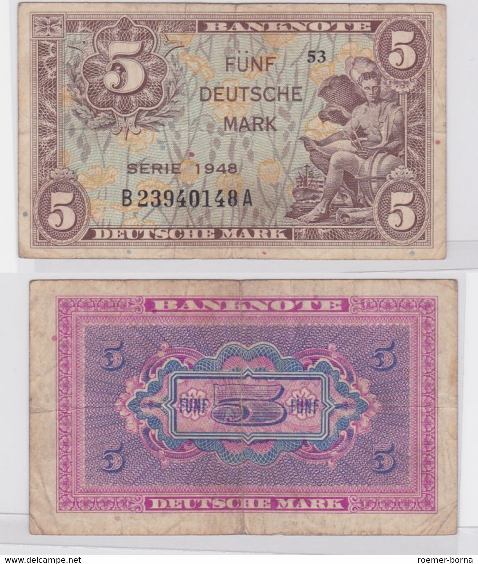 5 Mark Banknoten Bank Deutscher Länder 1948 (117500) - Andere & Zonder Classificatie