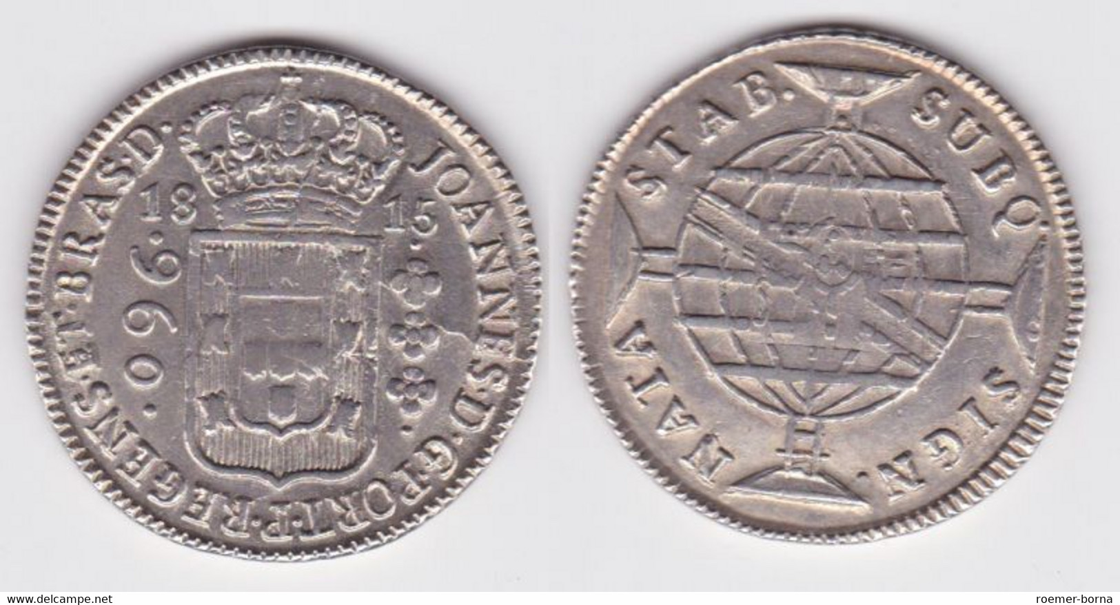 960 Reis Silber Münze Brasilien 1815 Vz+ (141842) - Autres – Amérique