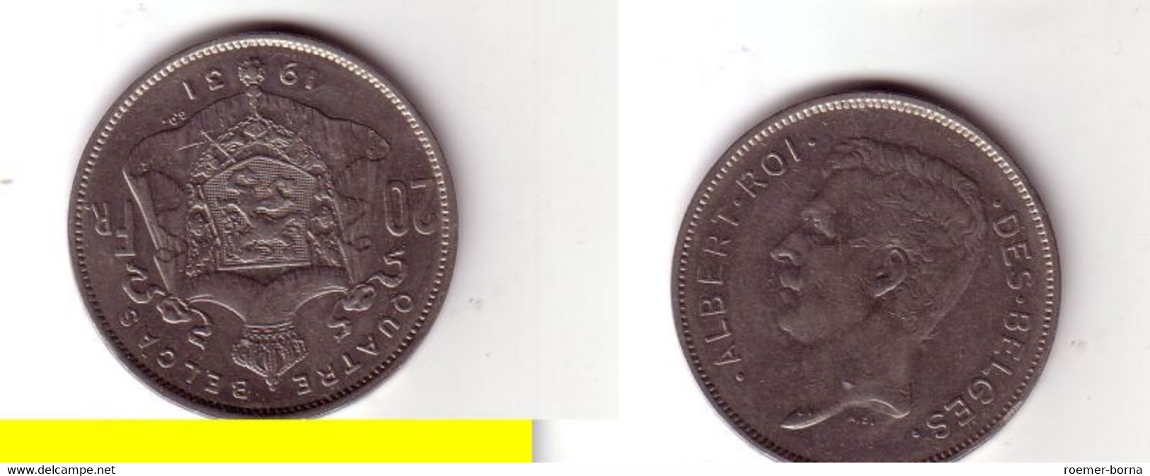 20 Francs / 4 Belgas Münze Belgien 1931 - Sonstige & Ohne Zuordnung