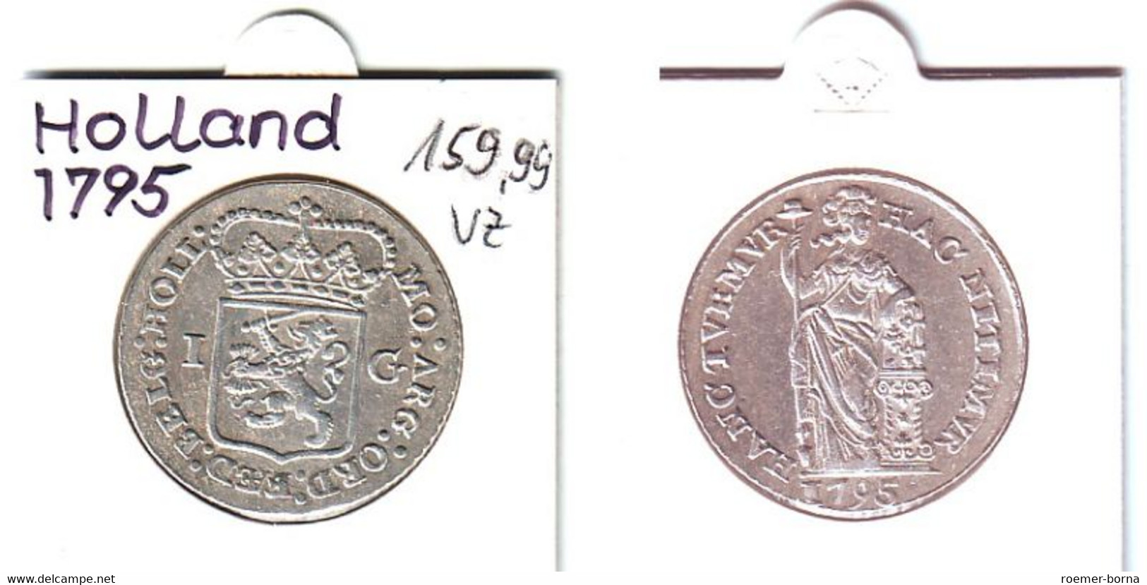 1 Gulden Silber Münze Holland 1795 - Autres & Non Classés