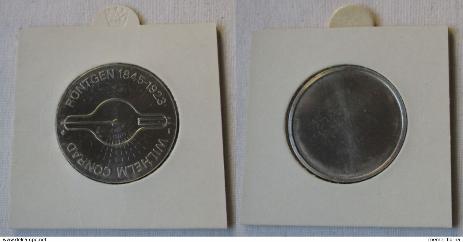 DDR Gedenk Münze 5 Mark Wilhelm Conrad Röntgen 1970 Aluminium Probe (144563) - Test- & Nachprägungen