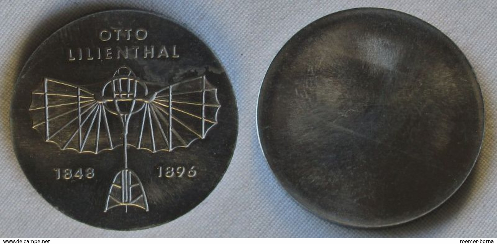 DDR Gedenk Münze 5 Mark Wilhelm Otto Lilienthal 1973 Aluminium Probe (144570) - Proeven & Herslagen