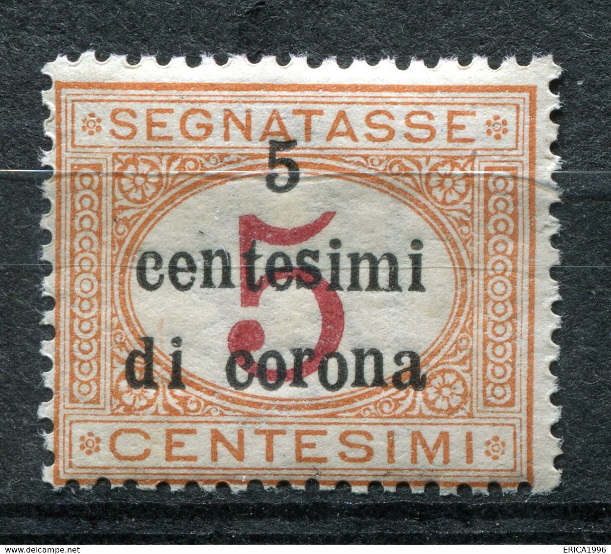 Z3149 ITALIA TERRE REDENTE Trento E Trieste 1919 Segnatasse, 5 C. Su 5 C., MNH**, Sassone 1, Valore Catalogo € 35, Ottim - Trento