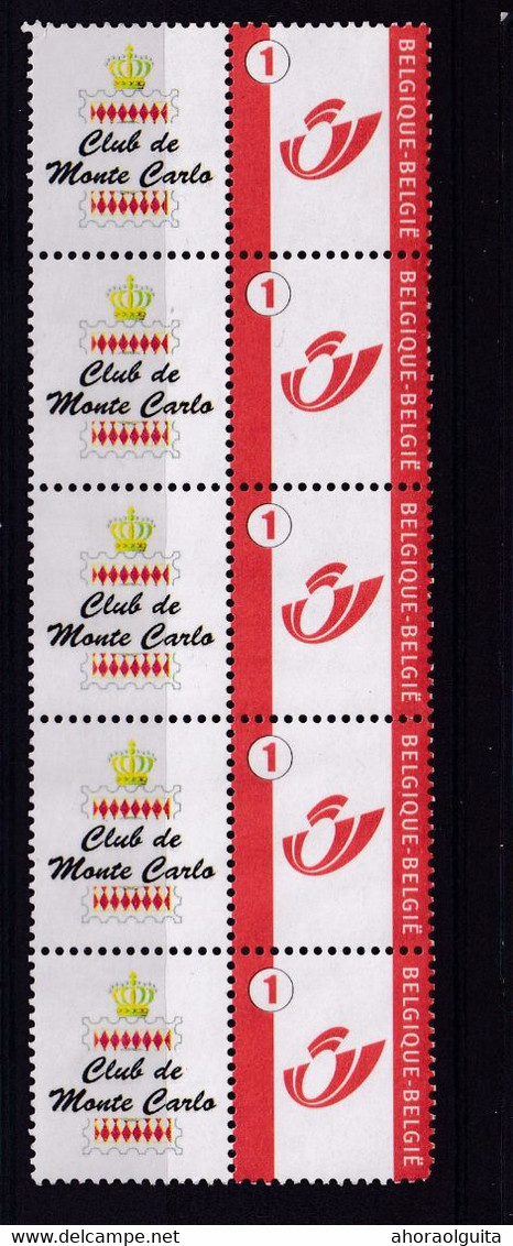 DDBB 546 - Duo Stamp MY STAMP *** - Bande Verticale De 5 Club De Monte-Carlo - Altri & Non Classificati