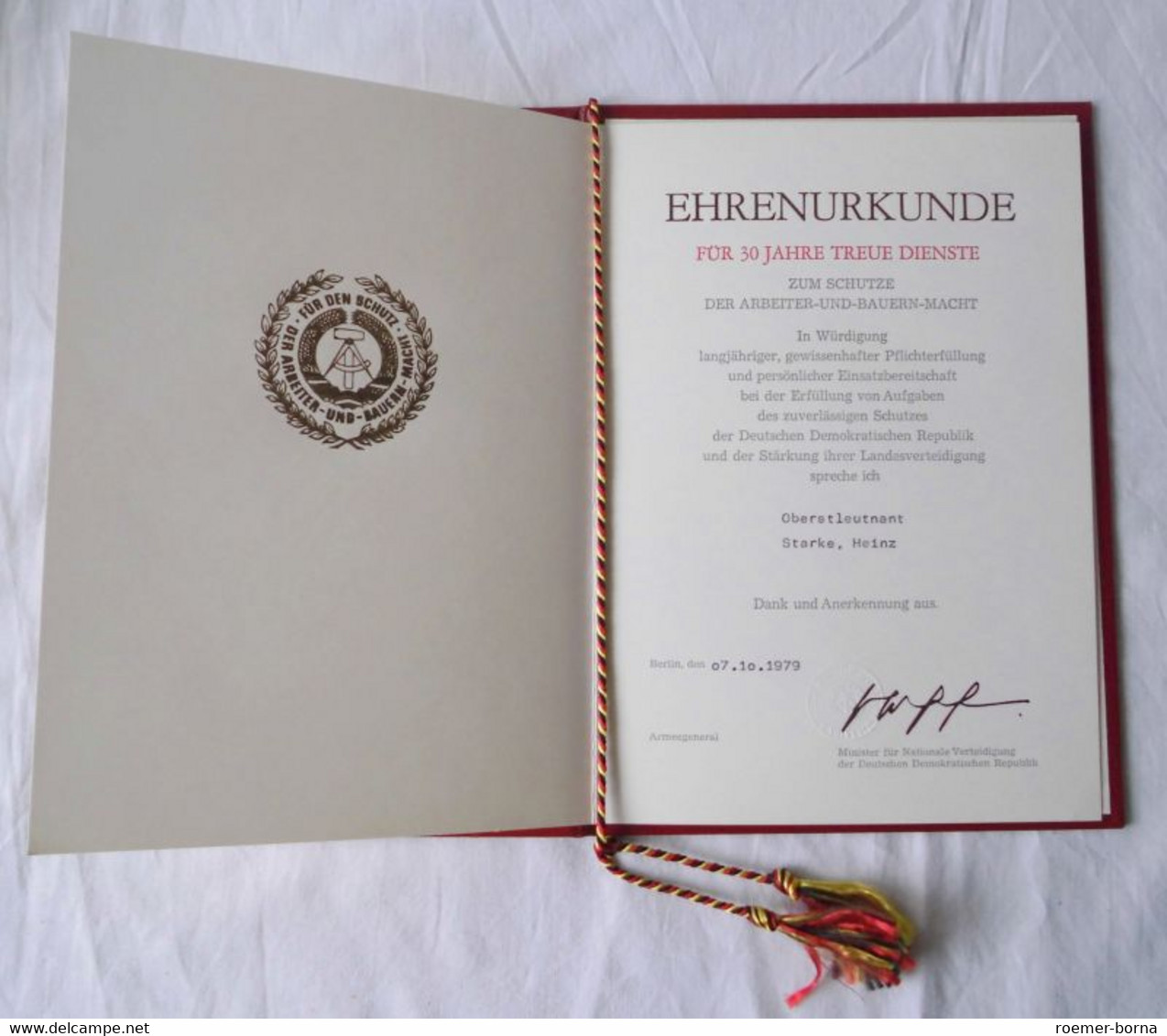 4er DDR Ordensspange NVA Plus Urkunden (100782) - DDR