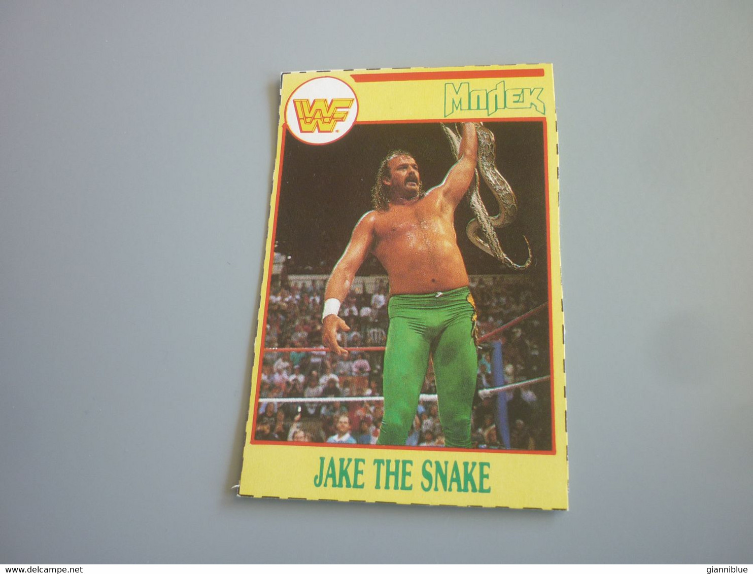 Jake The Snake WWF Wrestling Old 90's Greek Edition Trading Card - Trading Cards