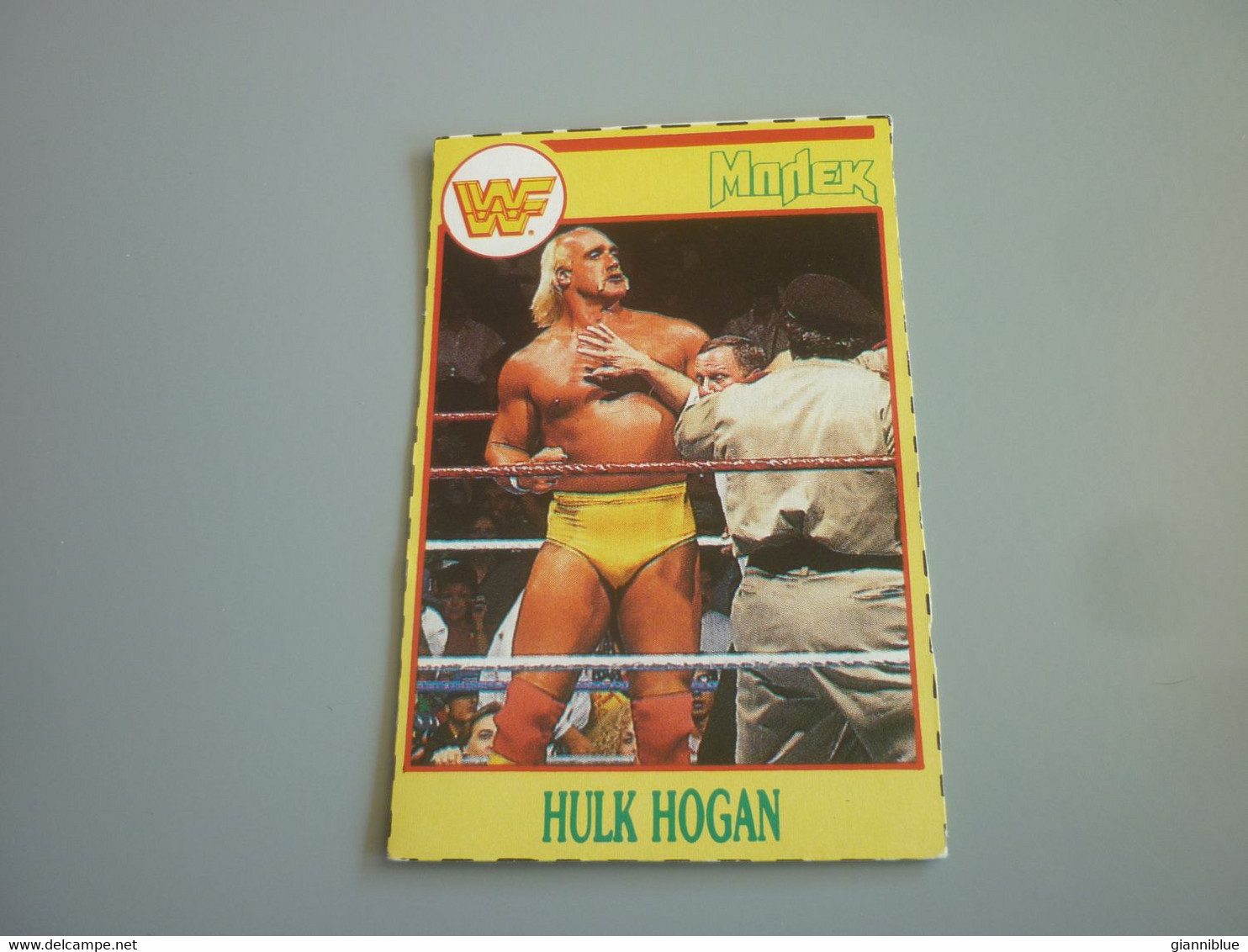 Hulk Hogan WWF Wrestling Old 90's Greek Edition Trading Card - Trading Cards