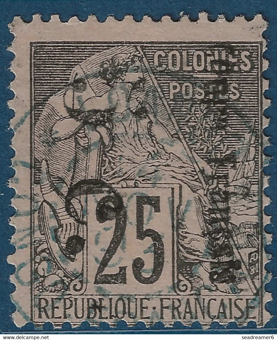 France Colonies Françaises Congo N°4Aa Oblitéré Dateur Bleu De LOANGO Variété Surcharge Verticale TTB Signé SCHELLER - Usados