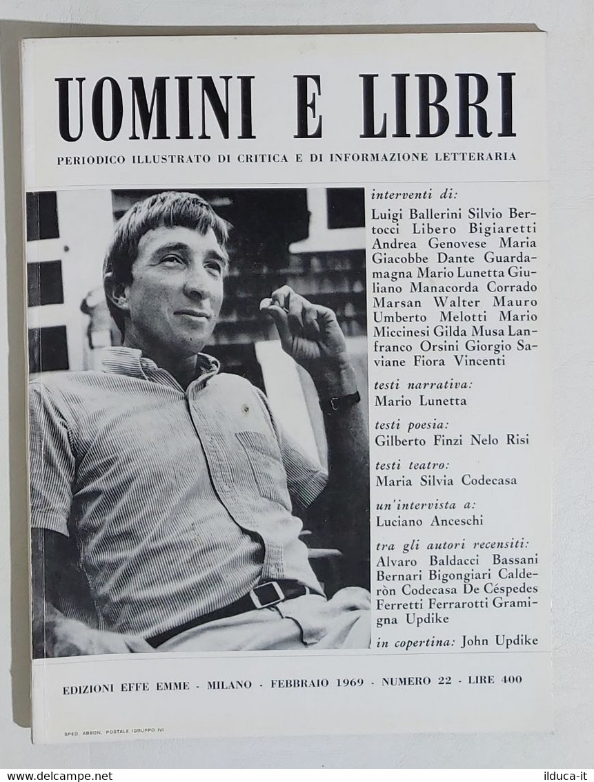 08393 Uomini E Libri N. 22 - Edizioni Effe Emme 1969 - Essays, Literaturkritik