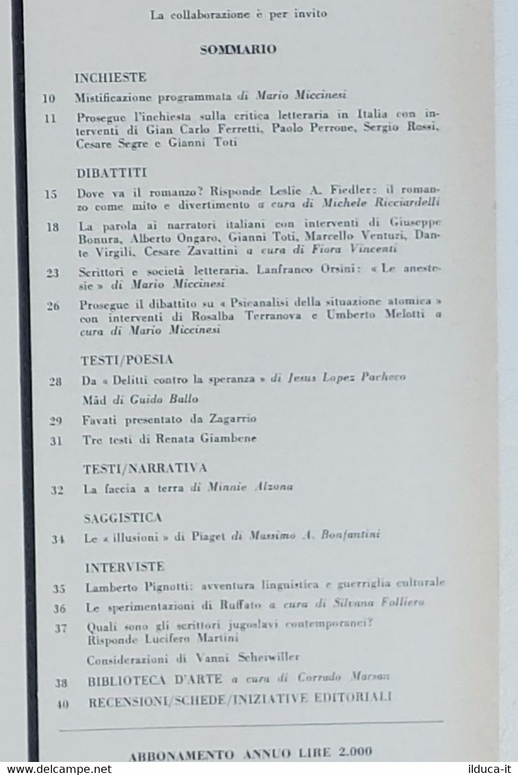 08419 Uomini E Libri N. 30 - Edizioni Effe Emme 1970 - Critique