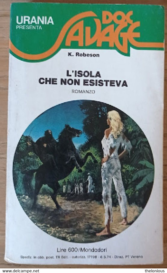 # Urania - Doc Avage 1974 - L'isola Che Non Esisteva - K. Robenson - Thrillers