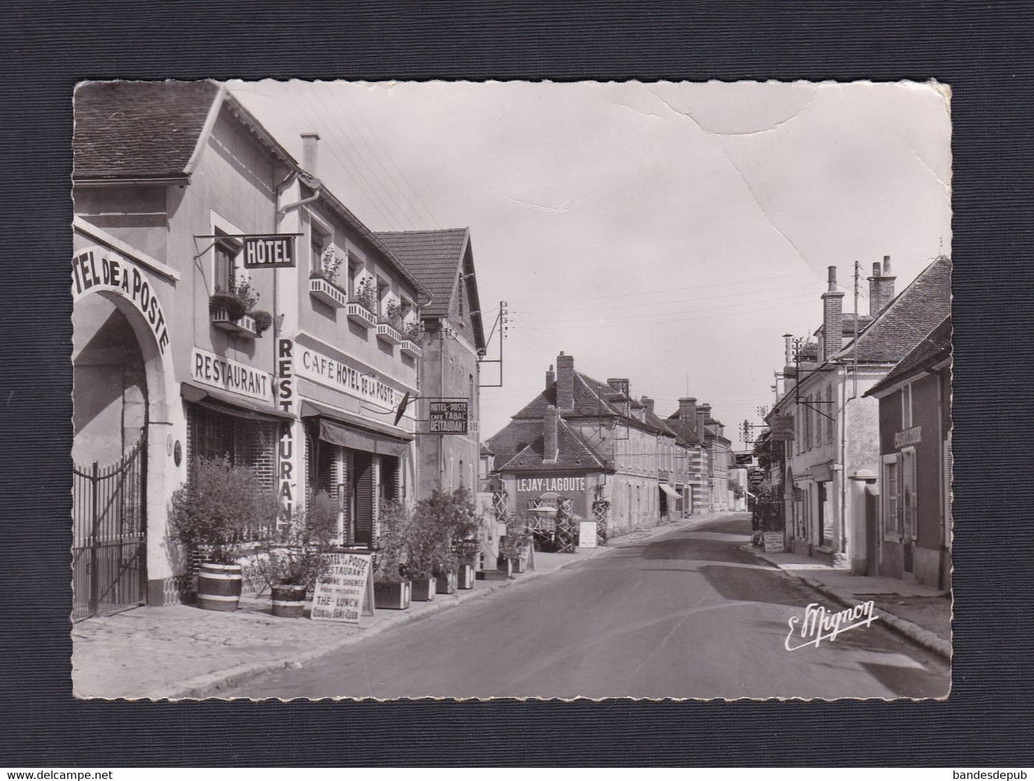 FLOGNY ( La Chapelle 89) Grande Rue ( Cafe Hotel De La Poste Ed. Mignon ) - Flogny La Chapelle