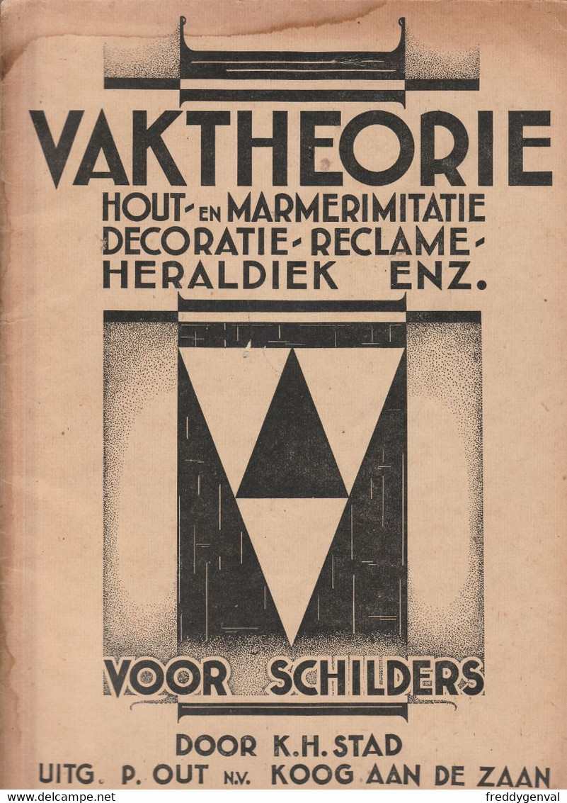 SCHILDERS VAKTHEORIE HOUT EN MARMERIMITATIE DECO RECLAME HERALDIEK - Praktisch