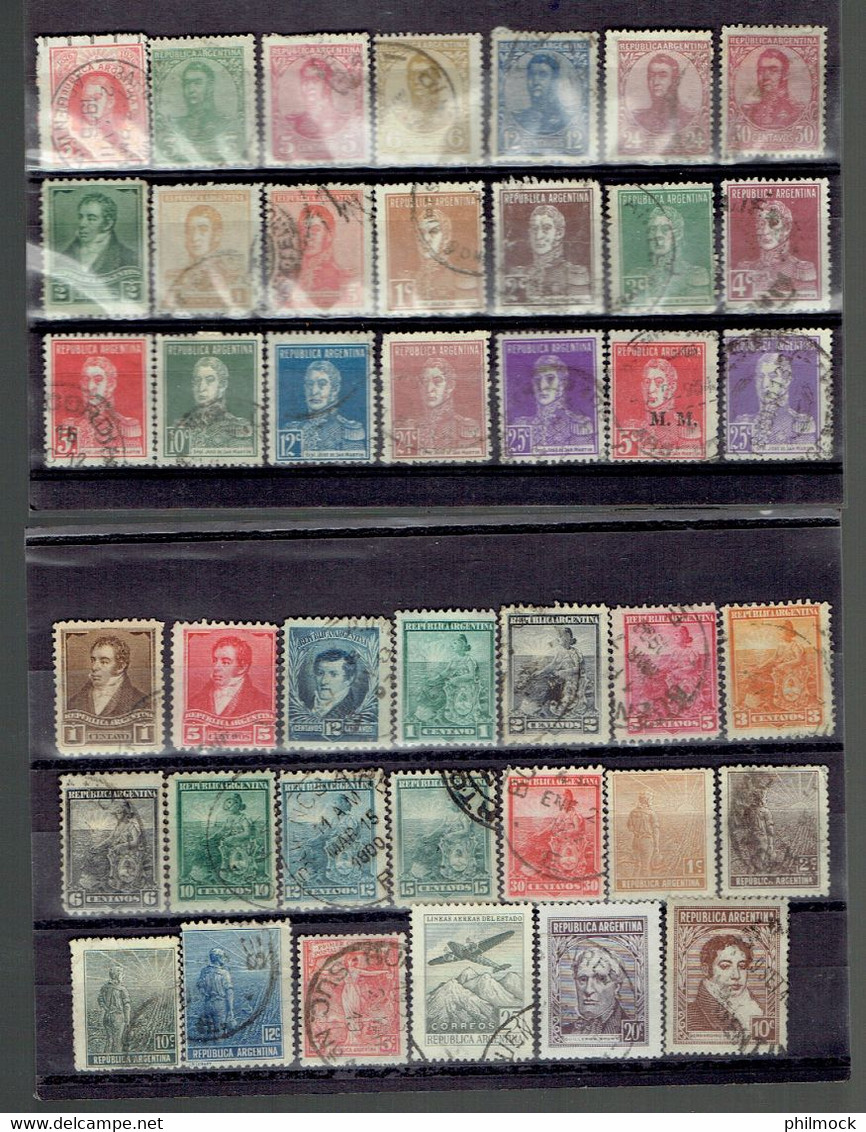 13P- Set Argentine 4 - All Different - Tous Différents - Toutes époques - Colecciones & Series