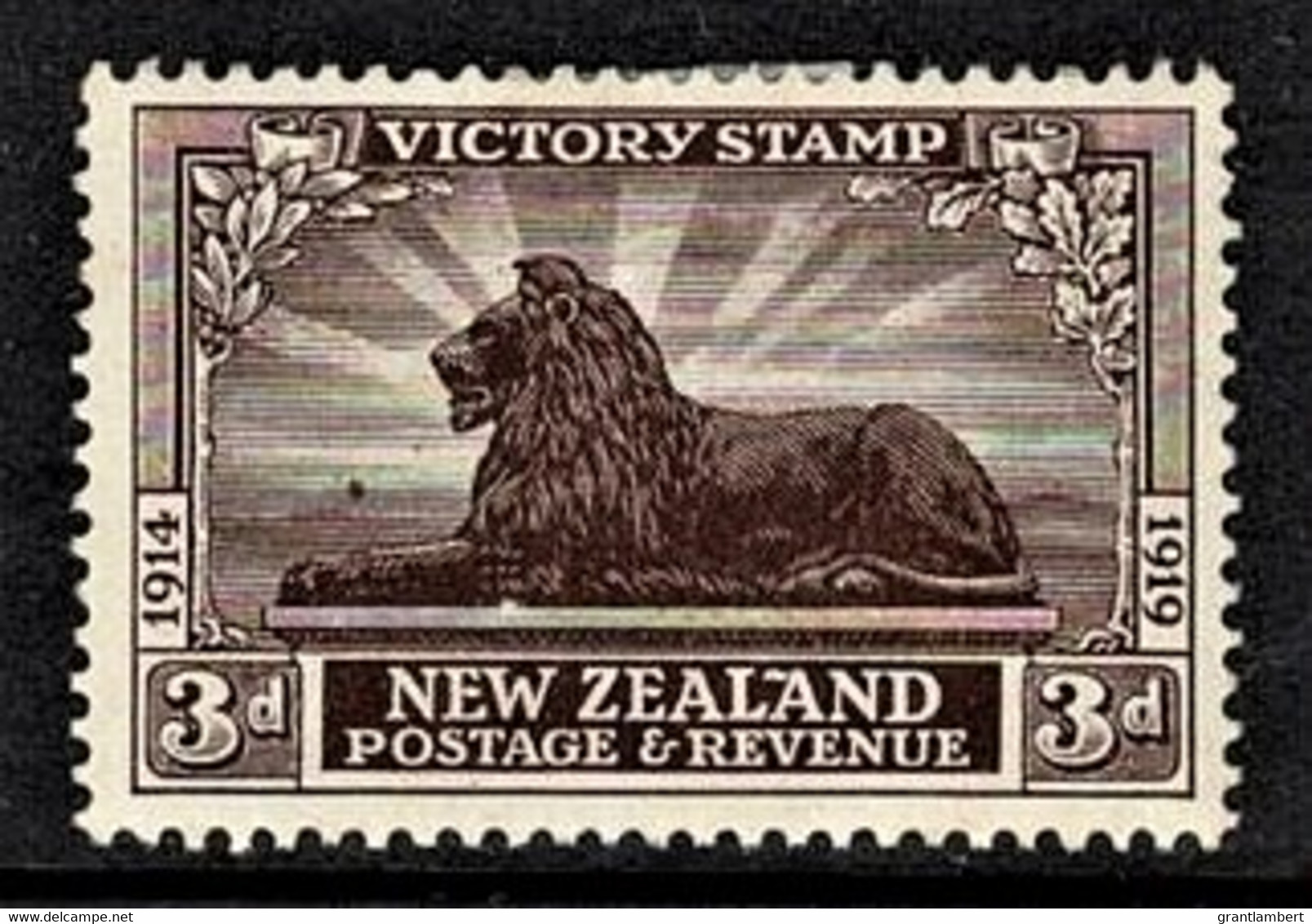 New Zealand 1920 Victory 3d Victory Lion Stamp MH - Nuevos