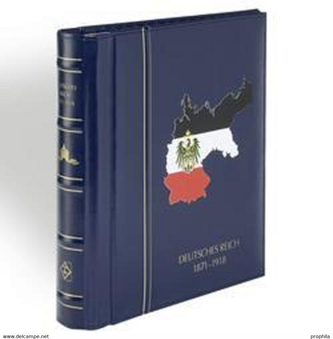 Drehstabbinder PERFECT DP, Classic Design, Prägung DEUTSCHES REICH 1871-1918+Schutzk. Blau - Formato Grande, Sfondo Nero