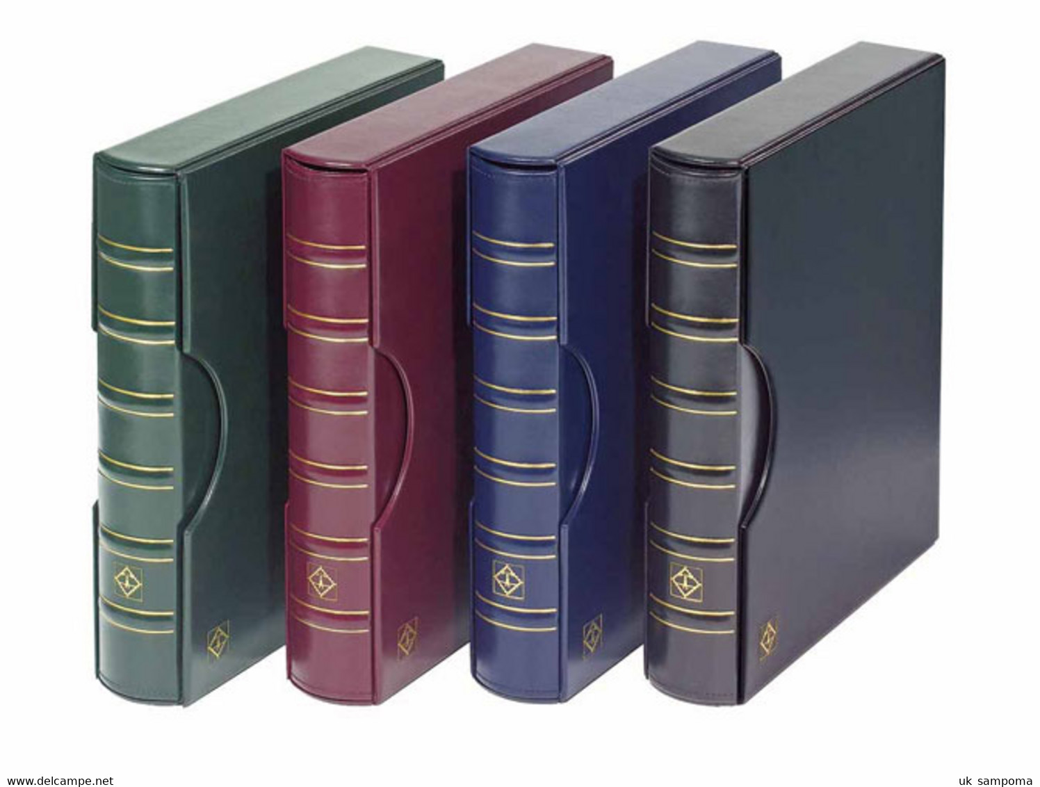 Ringbinder GRANDE, Classic Design Incl. Slipcase, Blue - Grand Format, Fond Noir